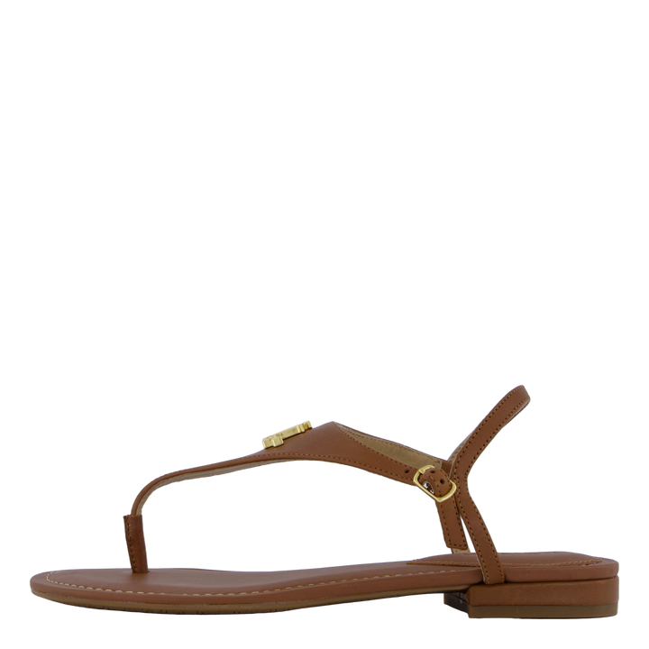 Ellington Burnished Leather Sandal Deep Saddle Tan