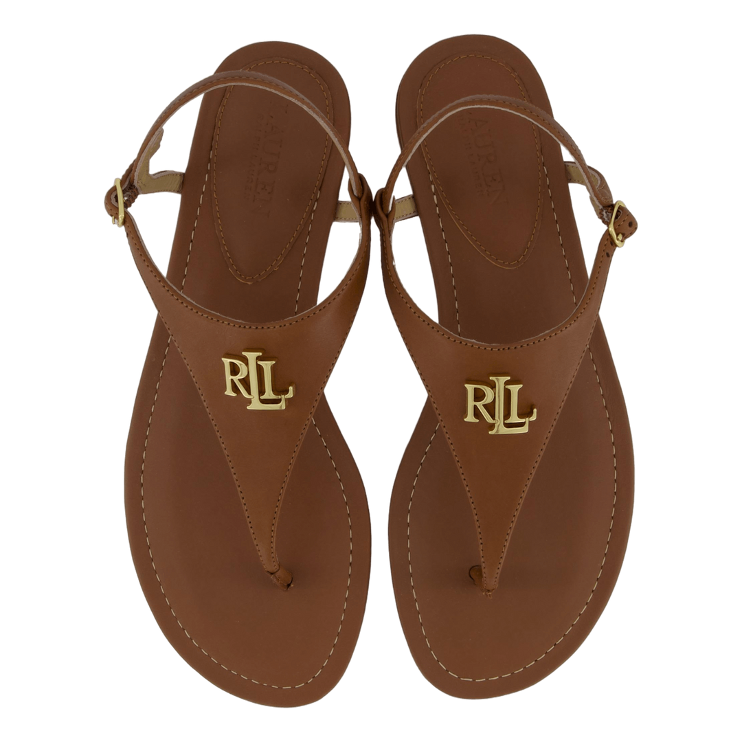 Ellington Burnished Leather Sandal Deep Saddle Tan