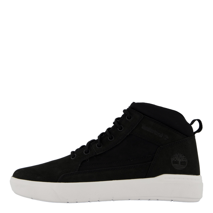 Mid Lace Up Sneaker Black Nubuck