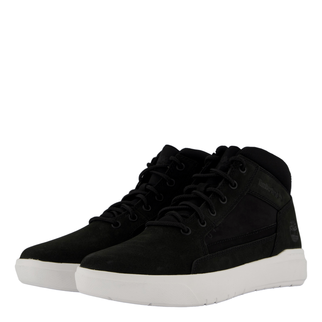 Mid Lace Up Sneaker Black Nubuck