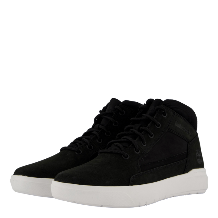 Mid Lace Up Sneaker Black Nubuck