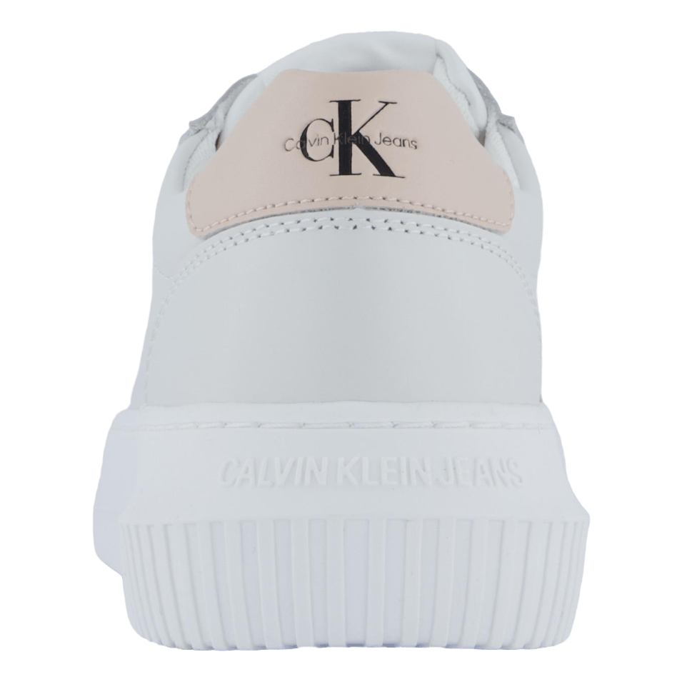 Chunky Cupsole Mono Lth Wn Bright White/whisper Pink