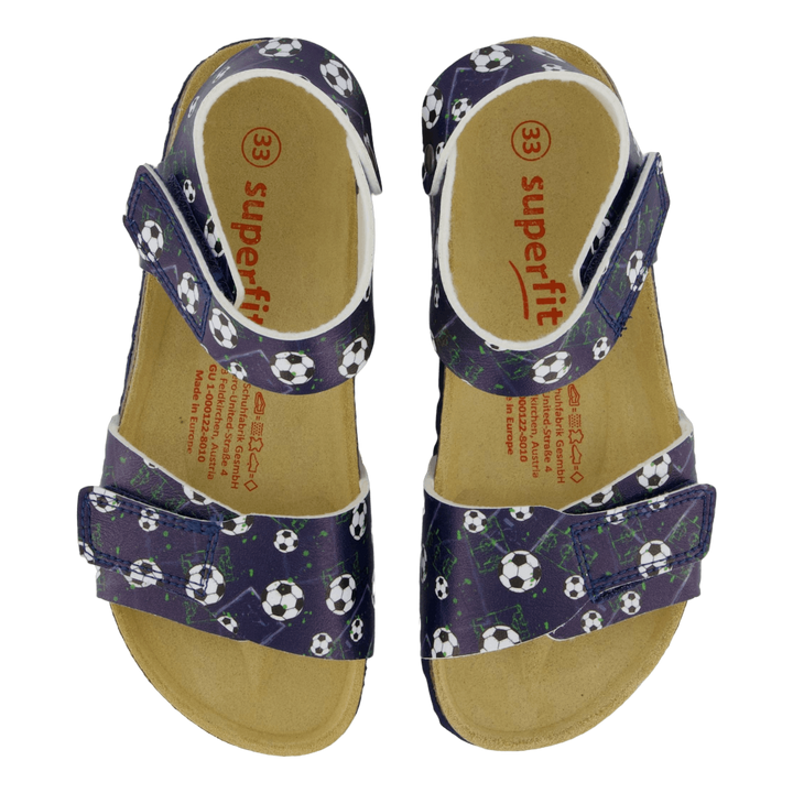 Korkis Sandal Back-strap Blue/multi