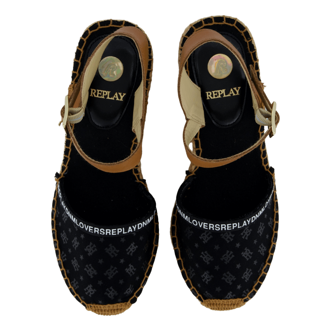 Susan Lycra Print Black