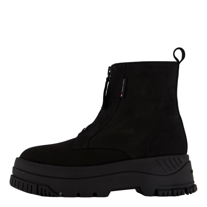 Tjw Zip  Up Flatform Nubuck Bo Black