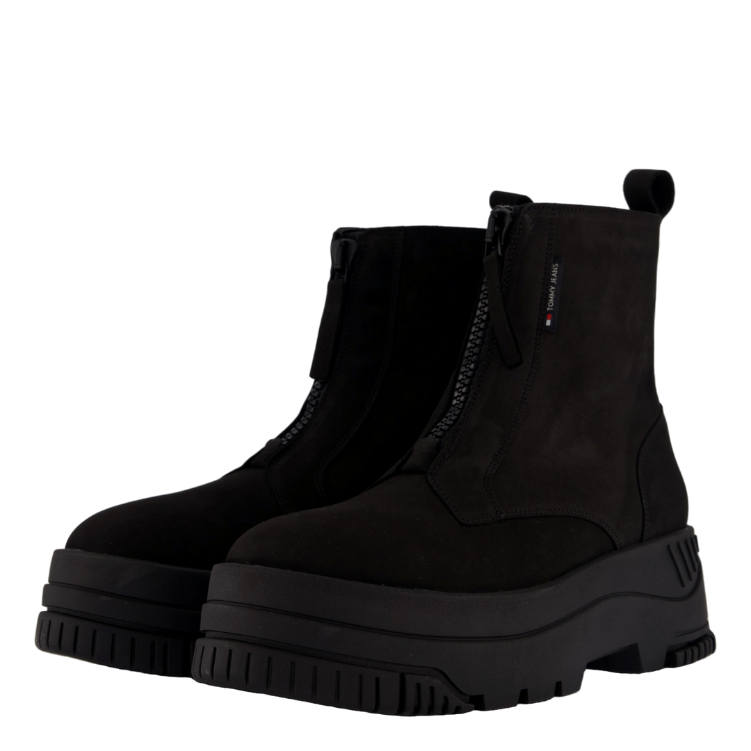 Tjw Zip  Up Flatform Nubuck Bo Black