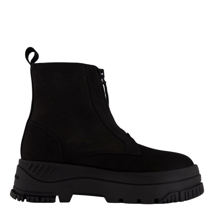 Tjw Zip  Up Flatform Nubuck Bo Black