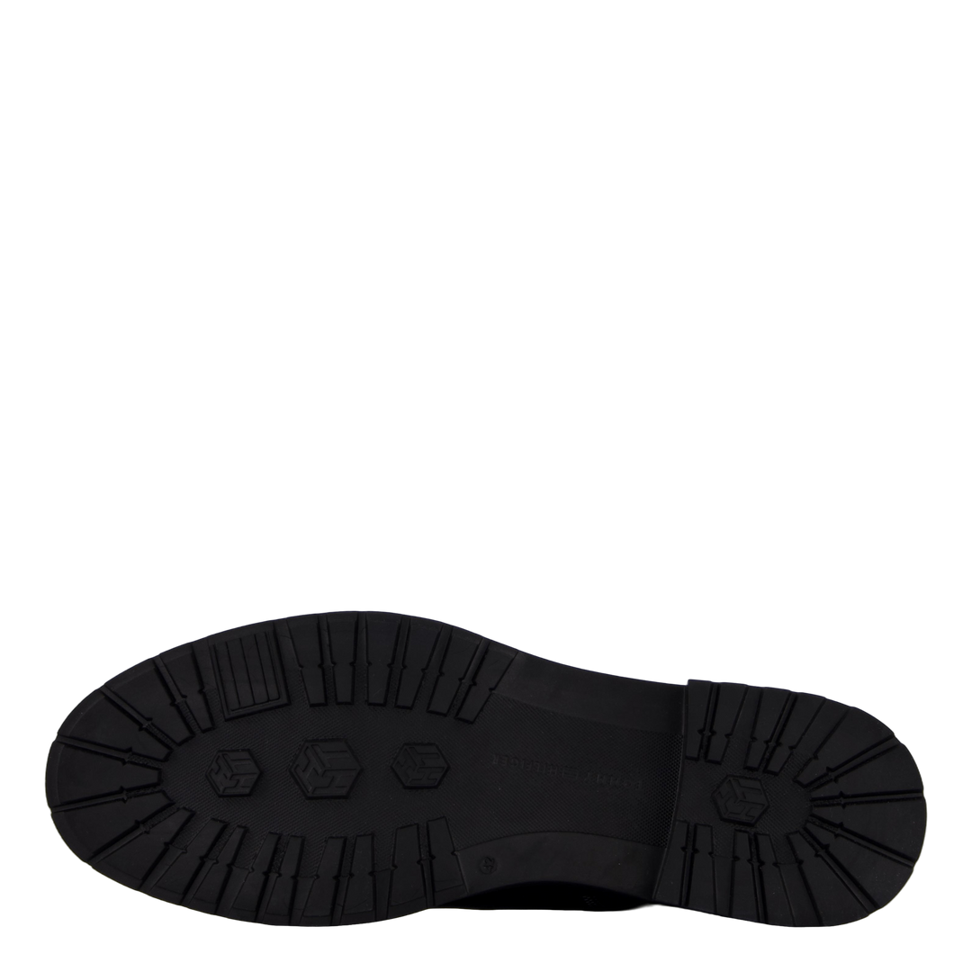 Th Logo Leather Mix Chelsea Black