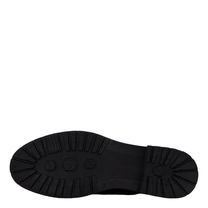 Th Logo Leather Mix Chelsea Black