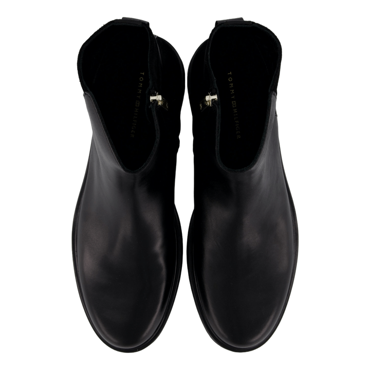 Th Logo Leather Mix Chelsea Black