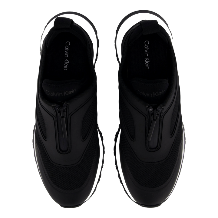 Runner Slip On W/zip Mix M Ck Black