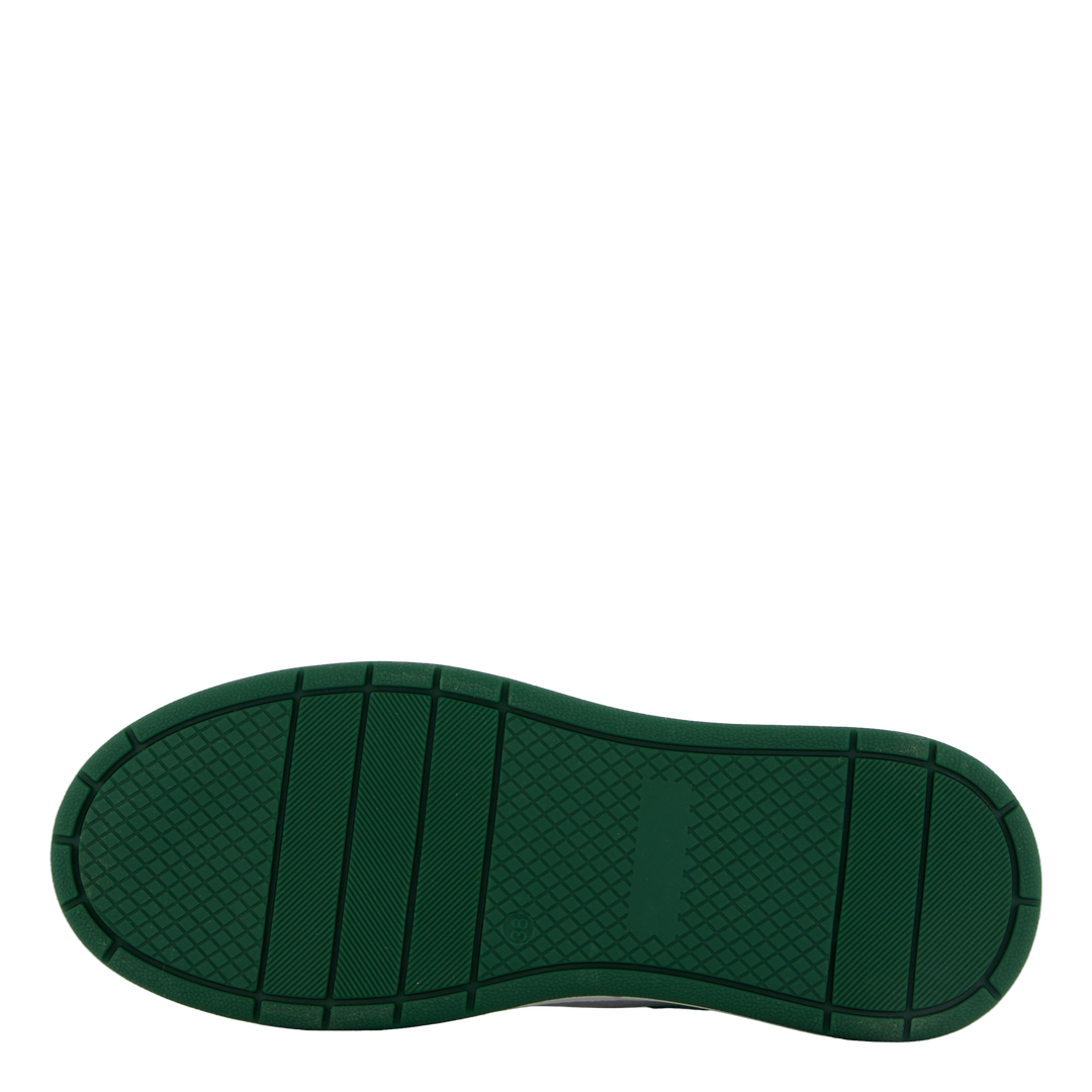 The Ella White Leather/green