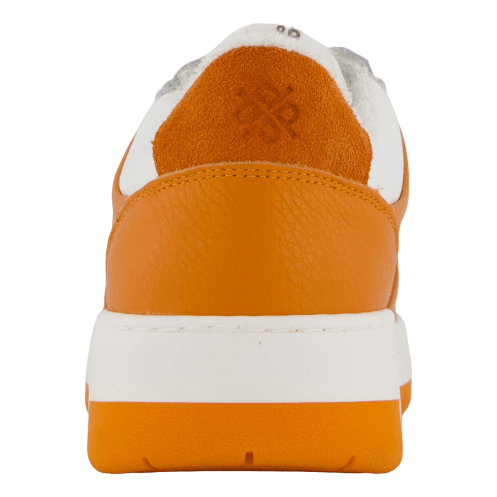 The Ella 2.0 White/orange Tumbled Leather