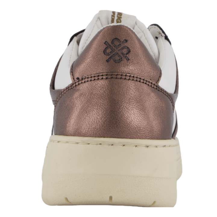 The Ella 2.0 White Leather/bronze