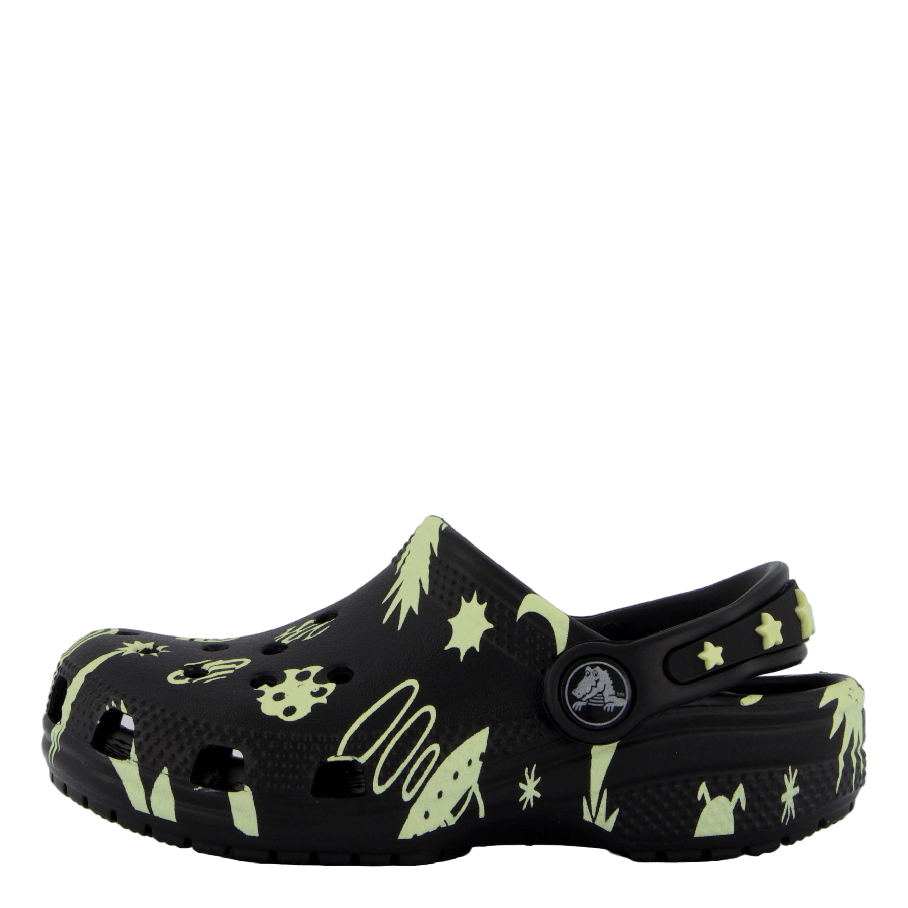 Black and gold crocs sales