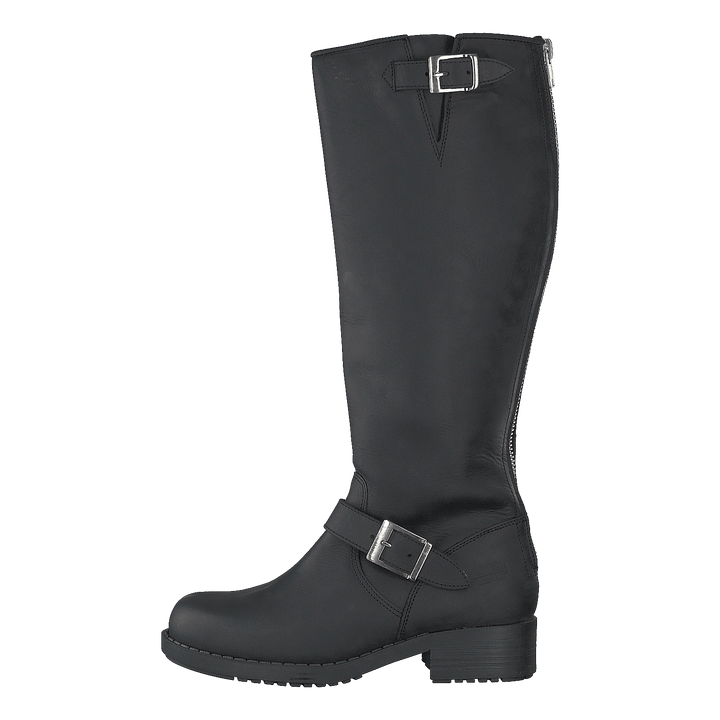 High Zip Back Black Shiny Silver - Heppo.com