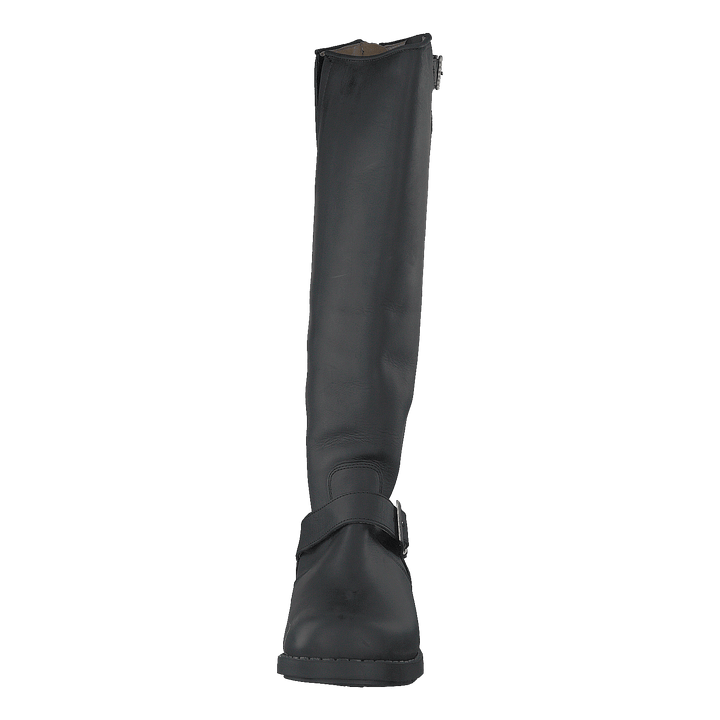 High Zip Back Black Shiny Silver - Heppo.com