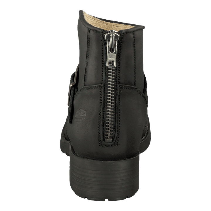 Very Low Boot Zip Back Black/Silver