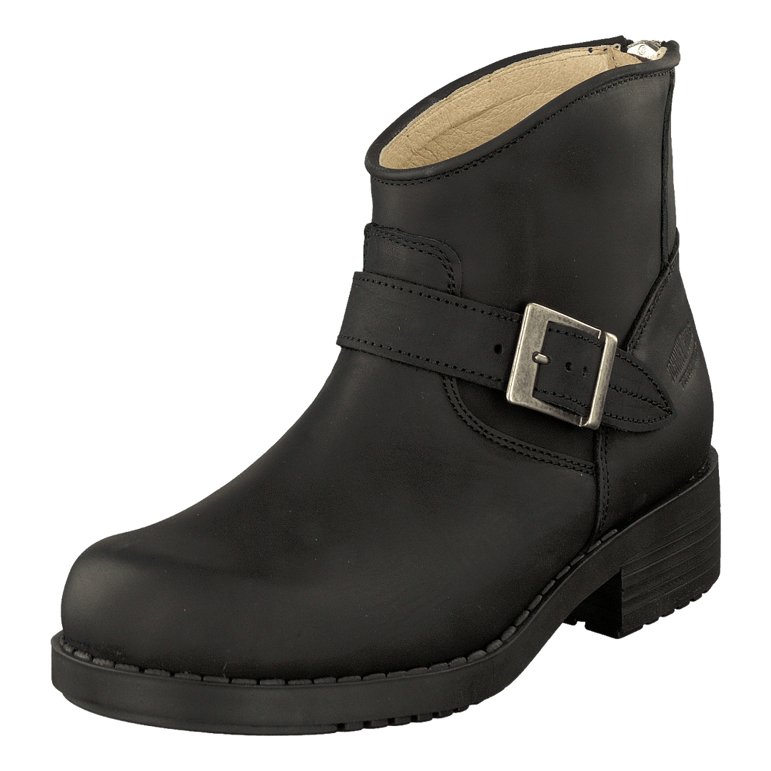 Very Low Boot Zip Back Black/Silver