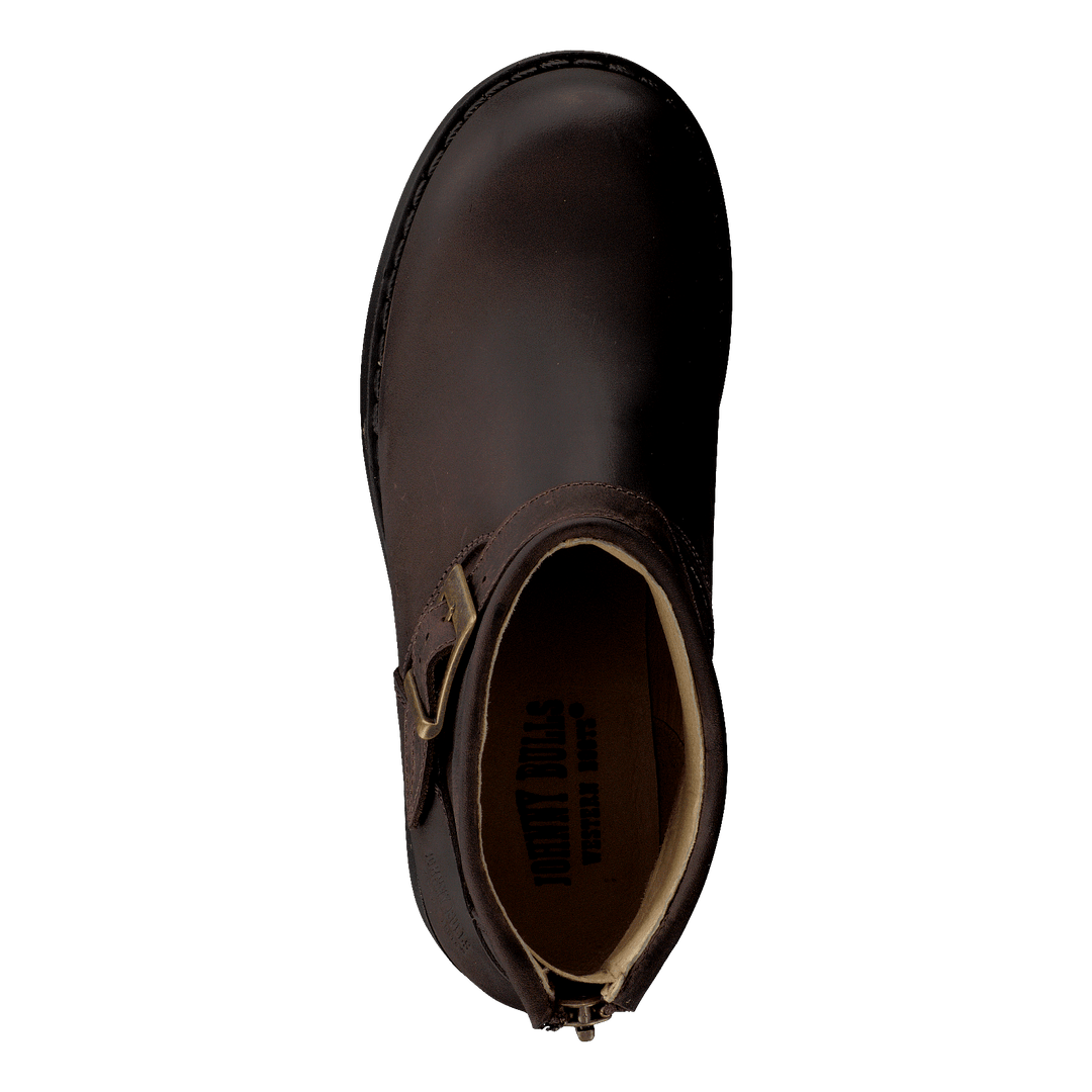 Very Low Boot Zip Back Brown/Gold