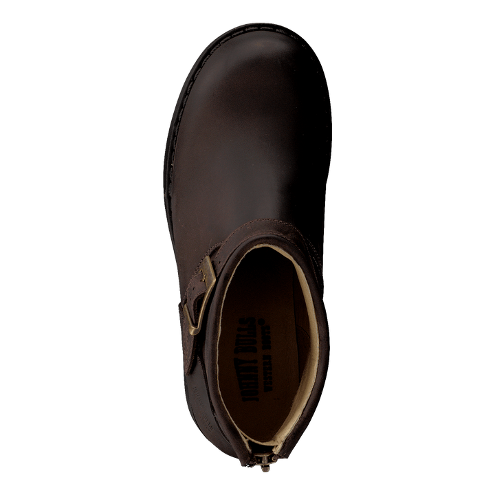 Very Low Boot Zip Back Brown/Gold