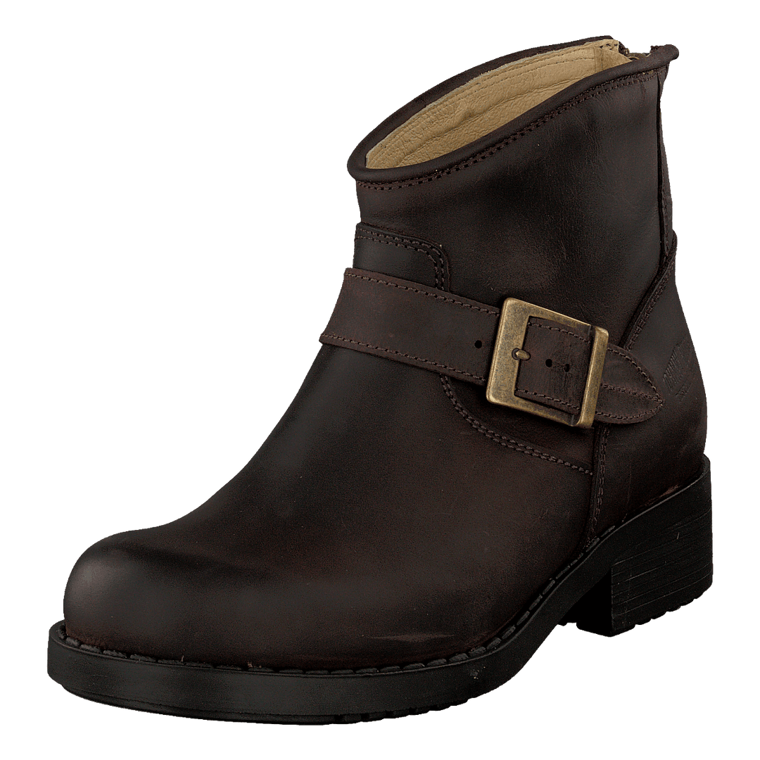 Very Low Boot Zip Back Brown/Gold