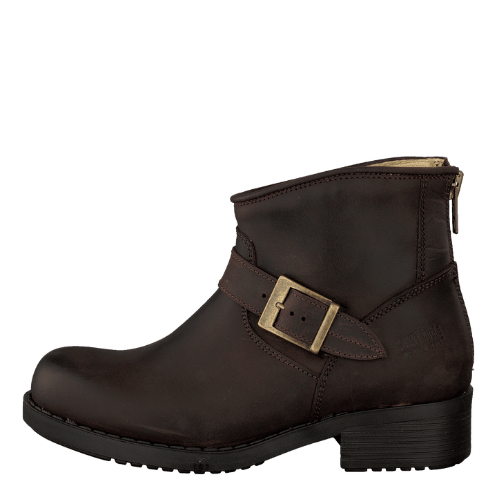 Very Low Boot Zip Back Brown/Gold