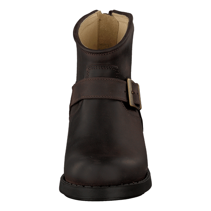 Very Low Boot Zip Back Brown/Gold