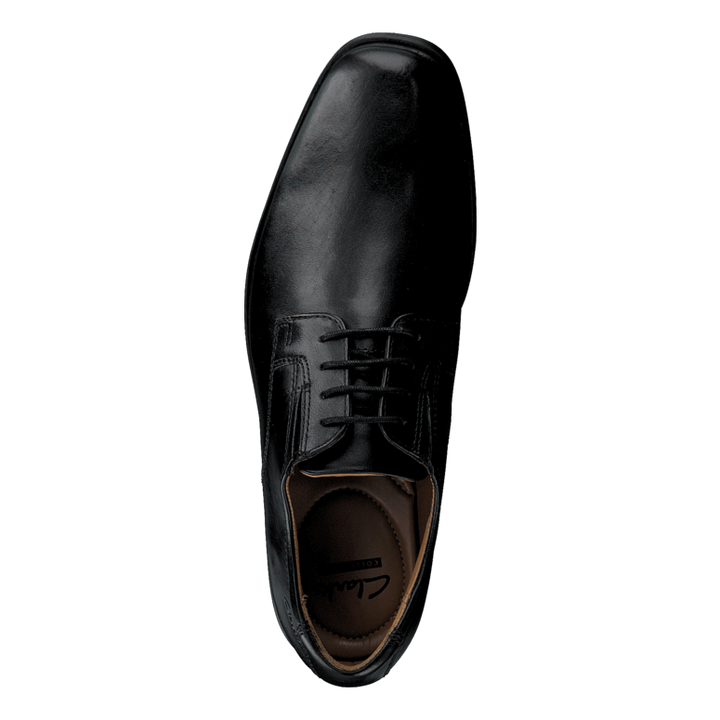 Tilden Plain Black Leather