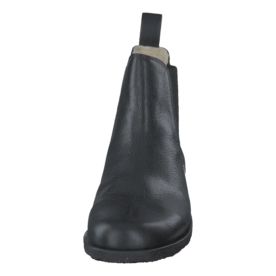 Chelsea boot with wool lining Black/Black