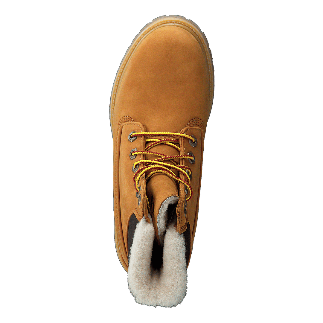 6 Inch Premium Shearling Lined Wheat Nubuck - Heppo.com
