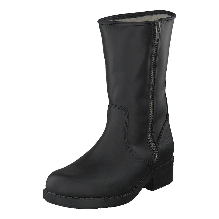 250 Mid Zip Side Black Old Silver