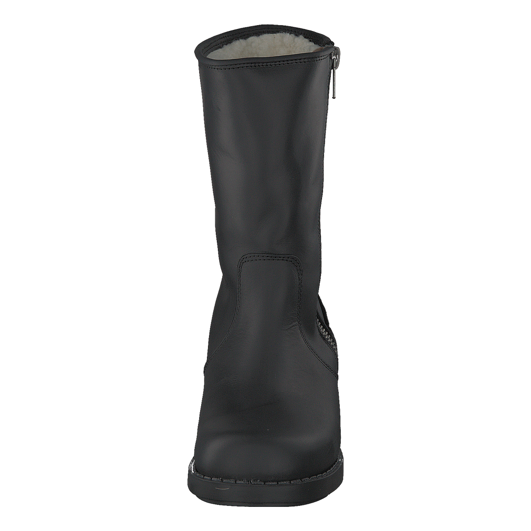 250 Mid Zip Side Black Old Silver