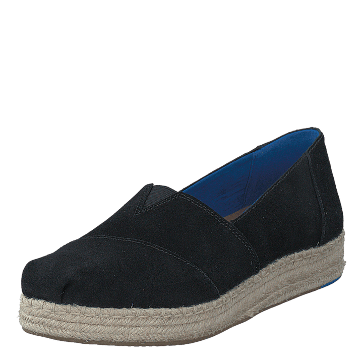 Platform Alpergata Black Suede