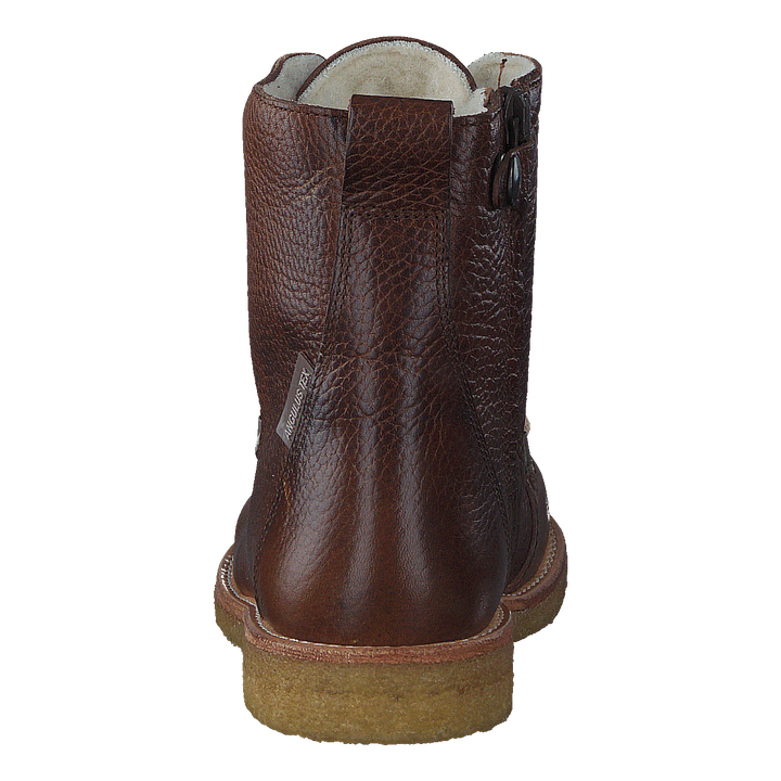 TEX-boot w. zipper and laces 2509/1589 Red-brown