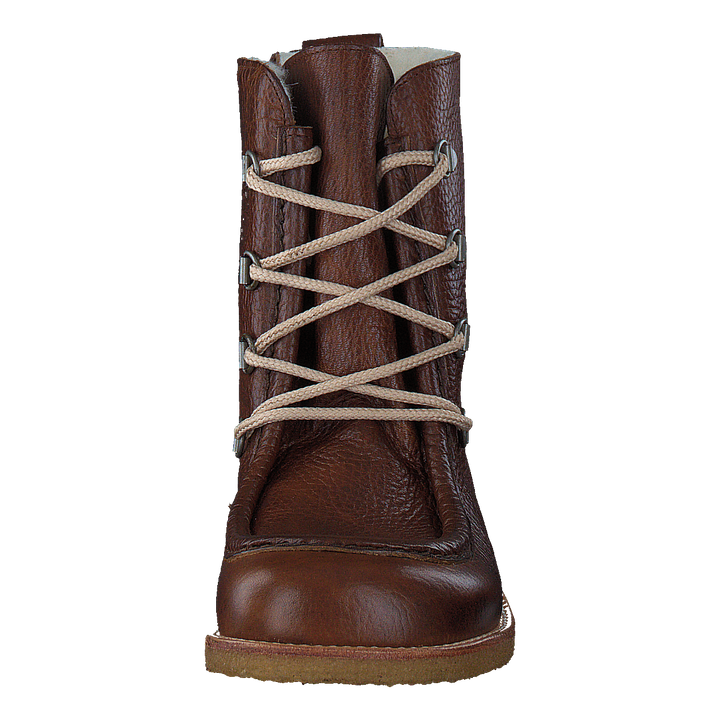 TEX-boot w. zipper and laces J 2509/1589 Red-brown