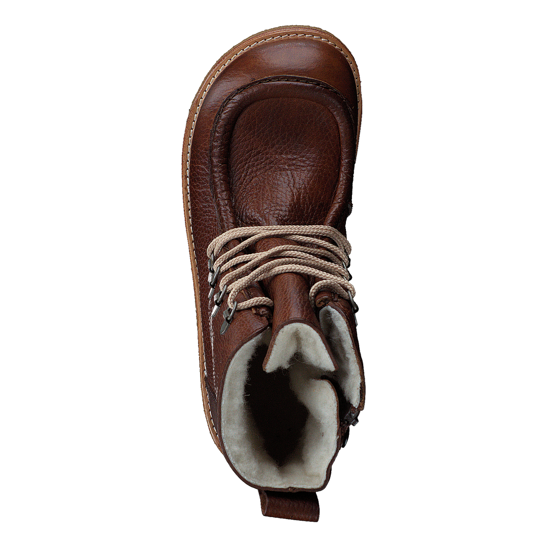 TEX-boot w. zipper and laces J 2509/1589 Red-brown