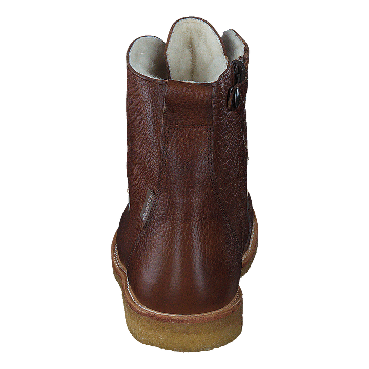 TEX-boot w. zipper and laces J 2509/1589 Red-brown