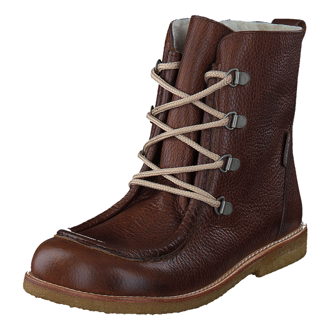 TEX-boot w. zipper and laces J 2509/1589 Red-brown