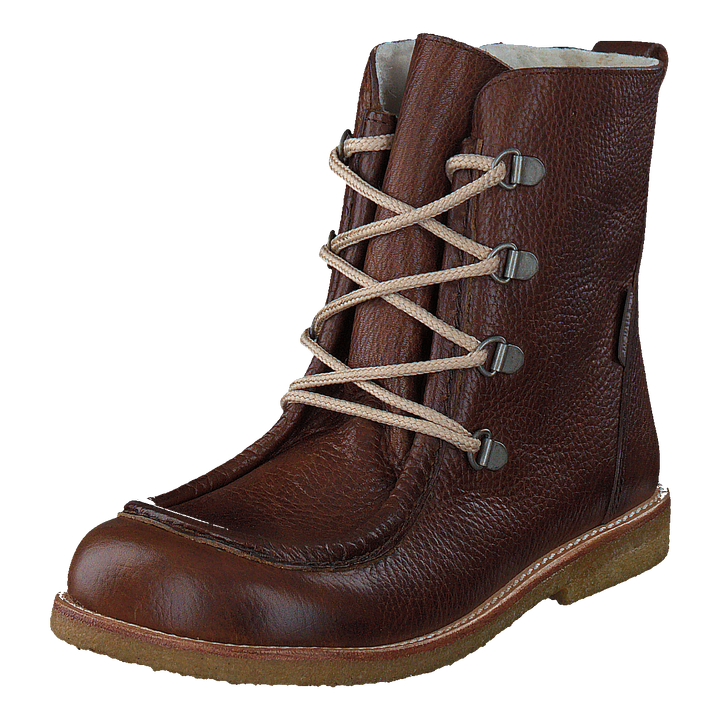 TEX-boot w. zipper and laces J 2509/1589 Red-brown