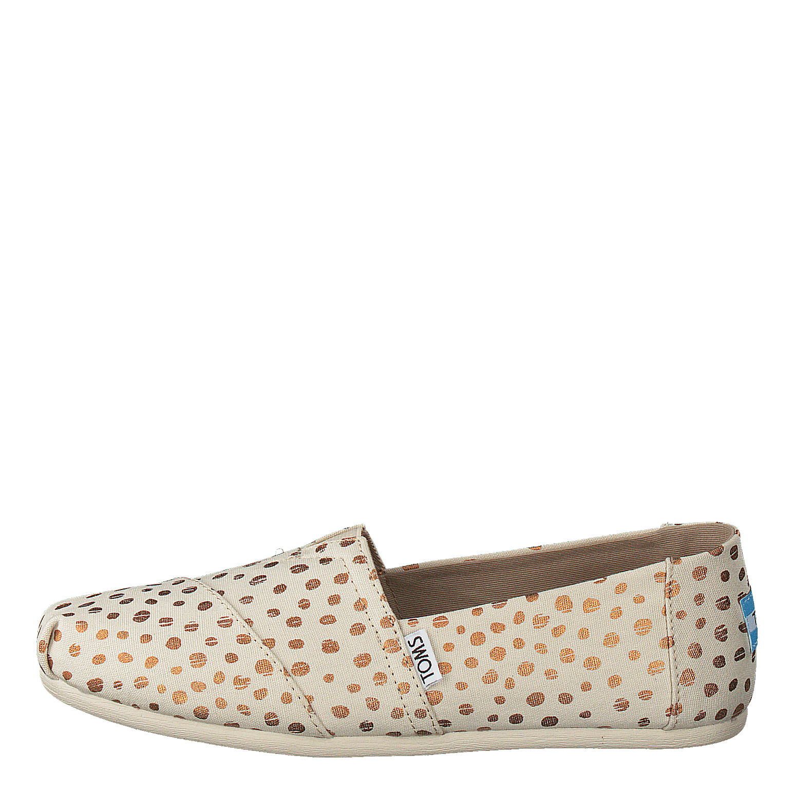 Alpargata Rose Gold natural Canvas Dots