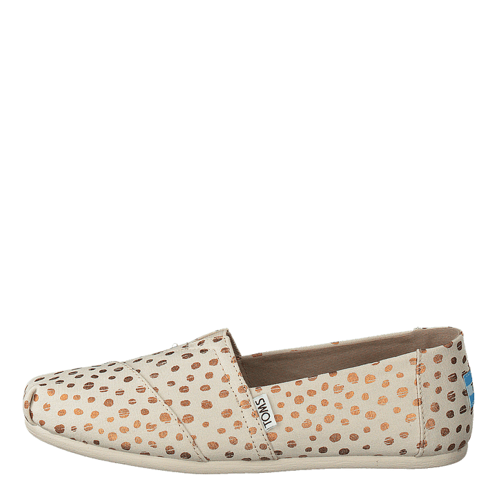 Alpargata Rose Gold/natural Canvas Dots