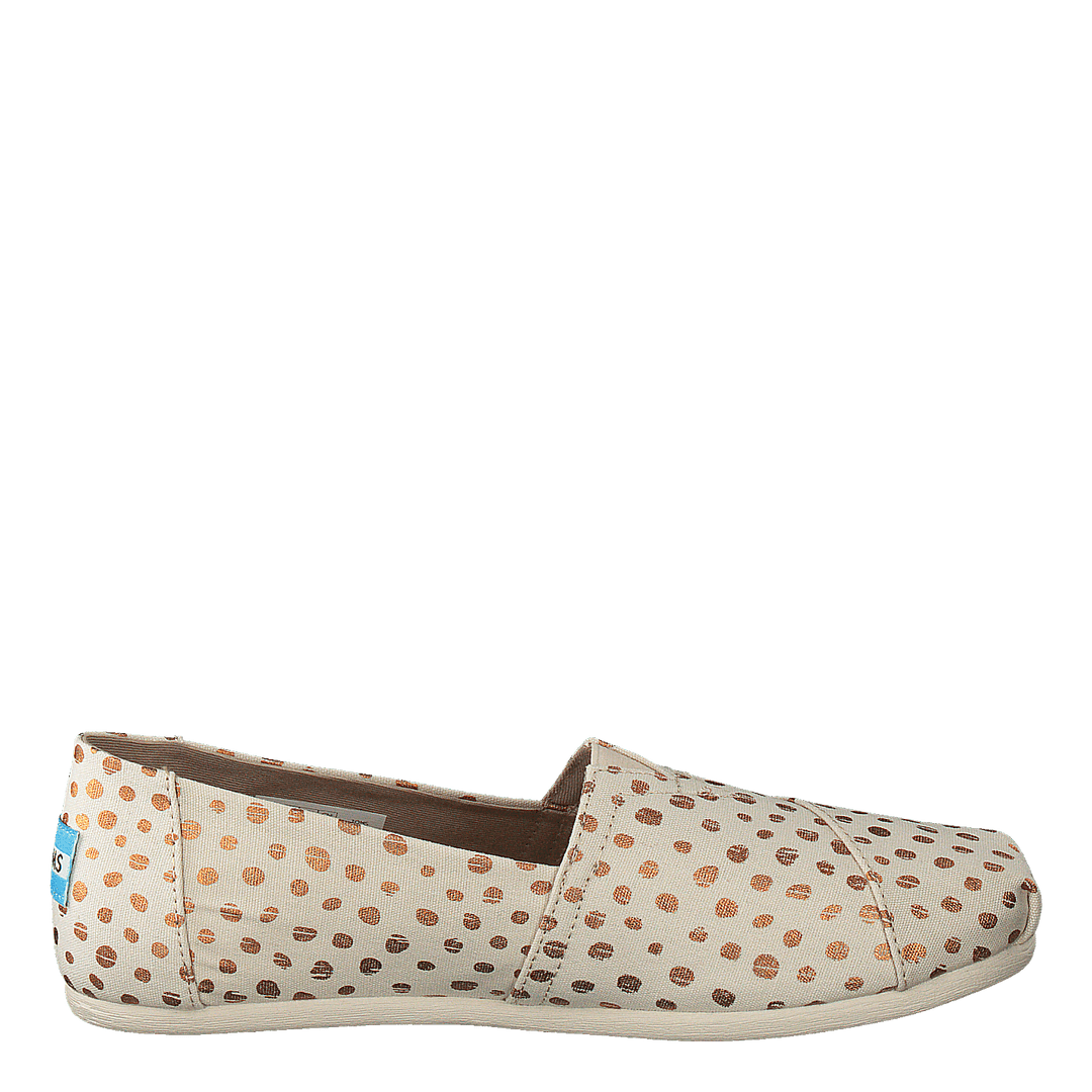 Alpargata Rose Gold/natural Canvas Dots