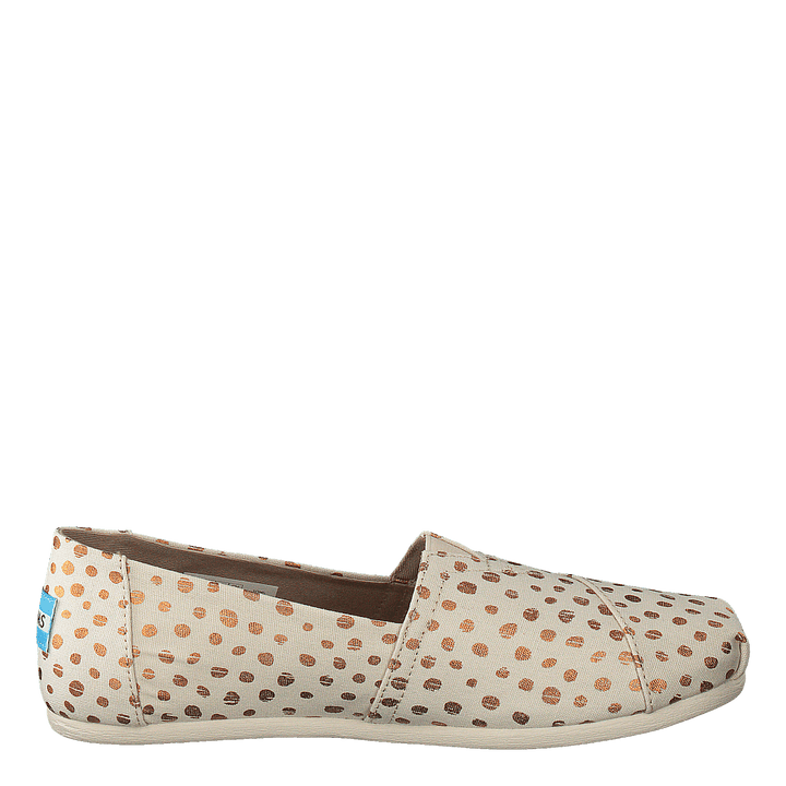 Alpargata Rose Gold/natural Canvas Dots