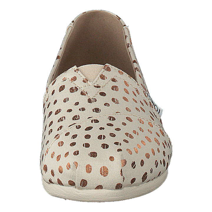 Alpargata Rose Gold/natural Canvas Dots