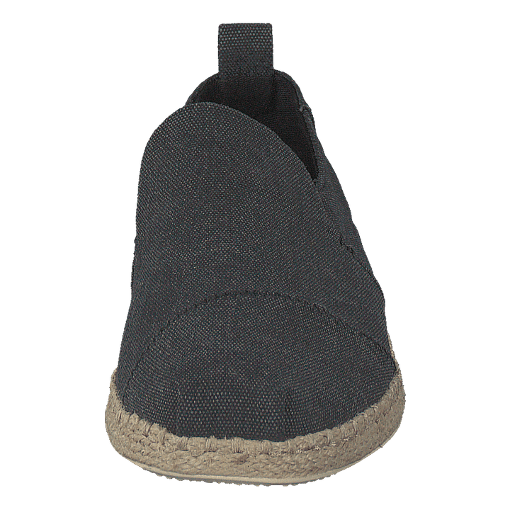 Deconstructed Alpargata Rope Black Washed Canvas/rope
