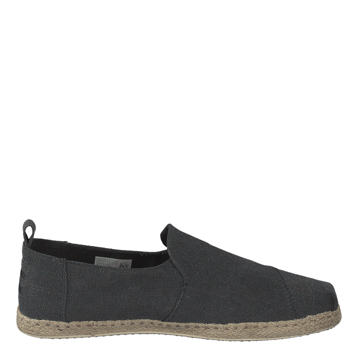 Deconstructed Alpargata Rope Black Washed Canvas/rope