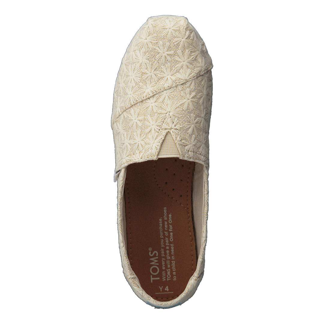 Alpargata Youth Natural Daisy Metallic