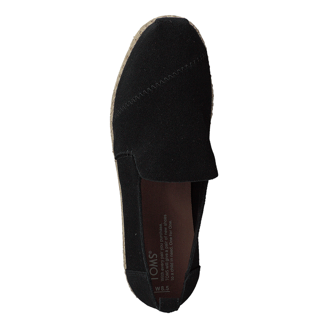 Deconstructed Alpargata Rope Black Suede
