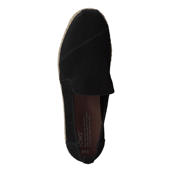 Deconstructed Alpargata Rope Black Suede